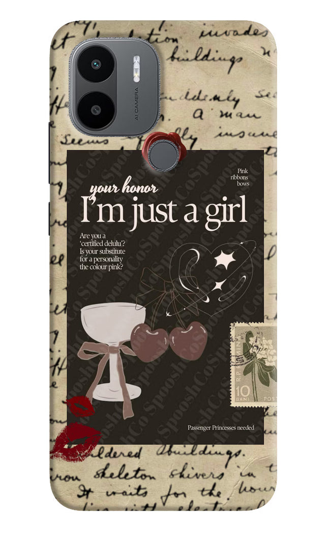I am just a girl Redmi A1+/A2+ Back Cover