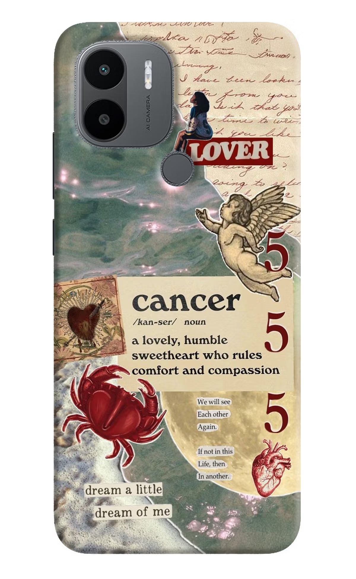 Cancer Zodiac Redmi A1+/A2+ Hard Case Back Cover by Casekaro