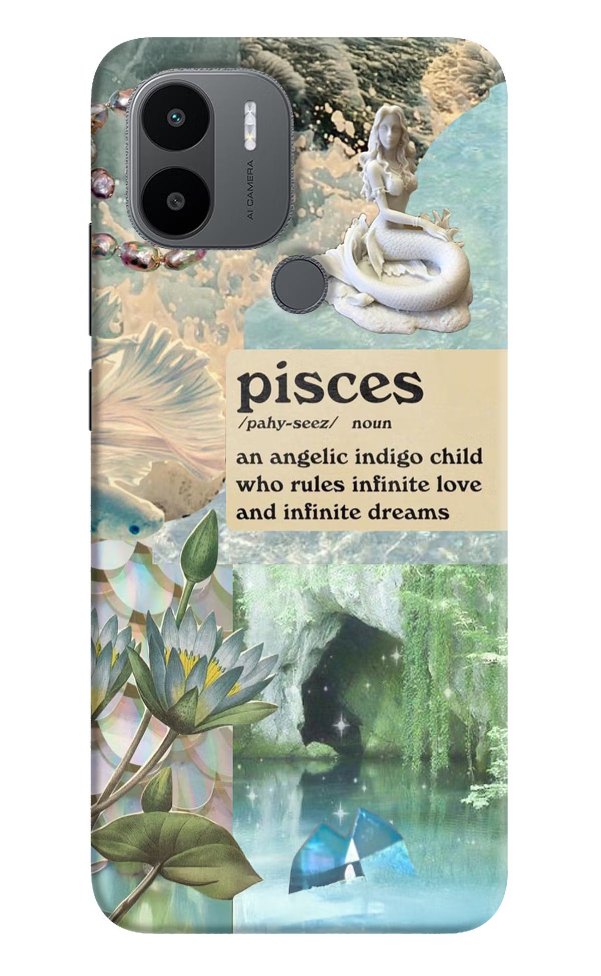 Pisces Zodiac Redmi A1+/A2+ Hard Case Back Cover by Casekaro
