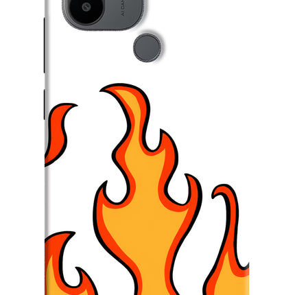 Fired Up – White Redmi A1+/A2+ Hard Case Back Cover by Casekaro