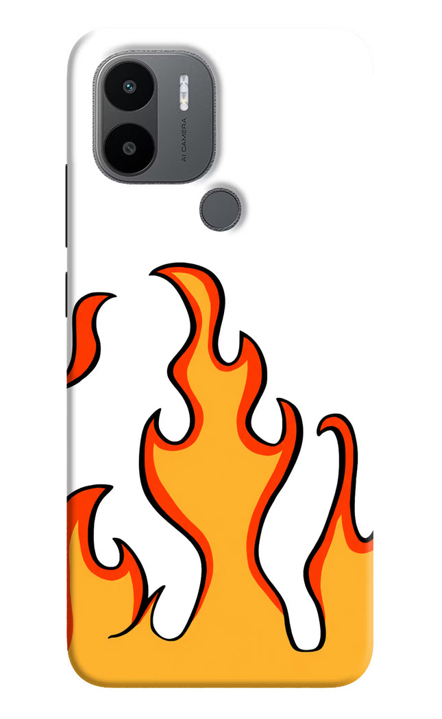 Fired Up – White Redmi A1+/A2+ Hard Case Back Cover by Casekaro
