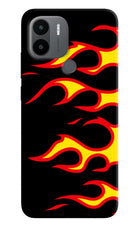 Side Sweep Flames Redmi A1+/A2+ Hard Case Back Cover by Casekaro