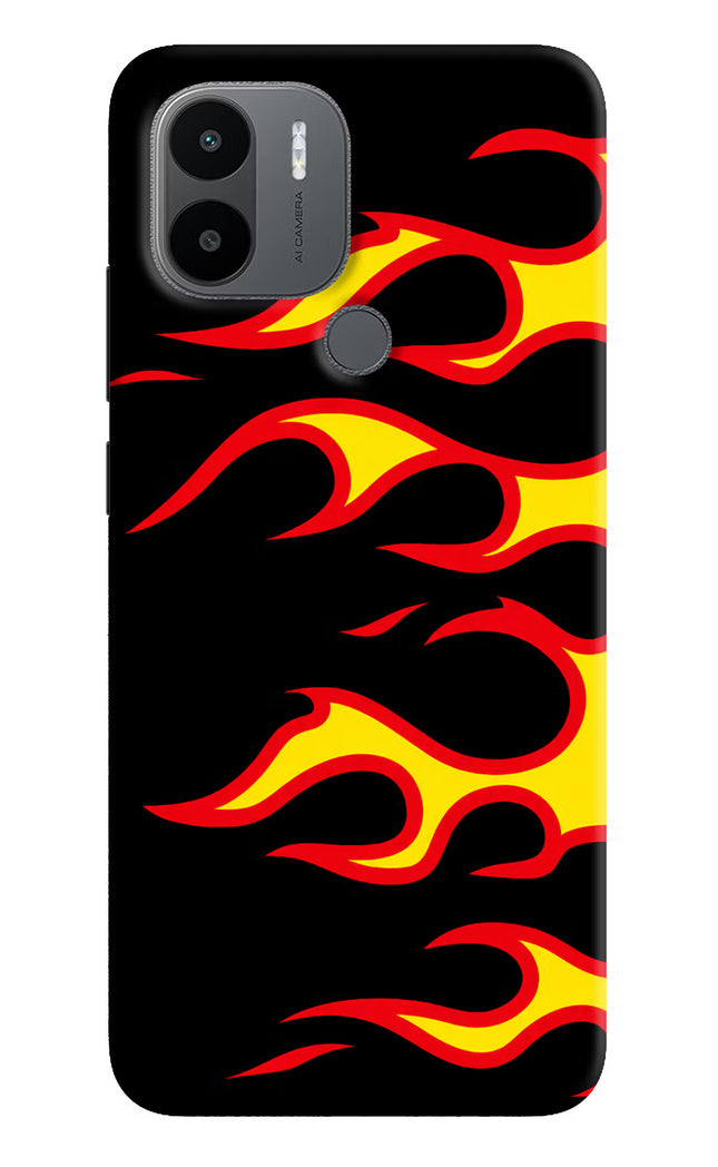 Side Sweep Flames Redmi A1+/A2+ Hard Case Back Cover by Casekaro