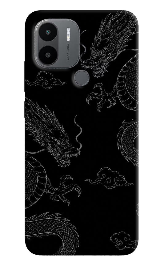 Twin Dragons Redmi A1+/A2+ Hard Case Back Cover by Casekaro