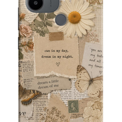 Vintage case Redmi A1+/A2+ Hard Case Back Cover by Casekaro