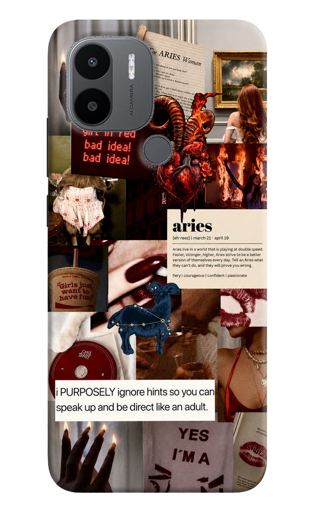 Zodiac Aries Redmi A1+/A2+ Hard Case Back Cover by Casekaro