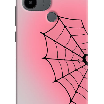 Pink Web Redmi A1+/A2+ Hard Case Back Cover by Casekaro
