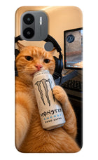 Gamer Cat Energy Redmi A1+/A2+ Hard Case Back Cover by Casekaro