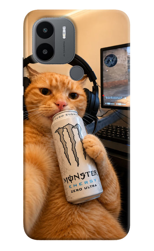 Gamer Cat Energy Redmi A1+/A2+ Hard Case Back Cover by Casekaro