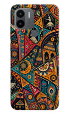 Folk Print Redmi A1+/A2+ Hard Case Back Cover by Casekaro