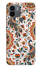White Mayura Redmi A1+/A2+ Hard Case Back Cover by Casekaro