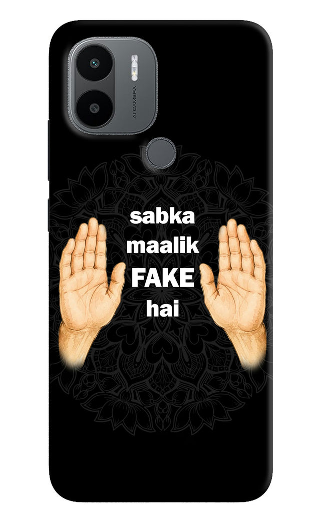 Sabka Malik Fake Redmi A1+/A2+ Hard Case Back Cover by Casekaro