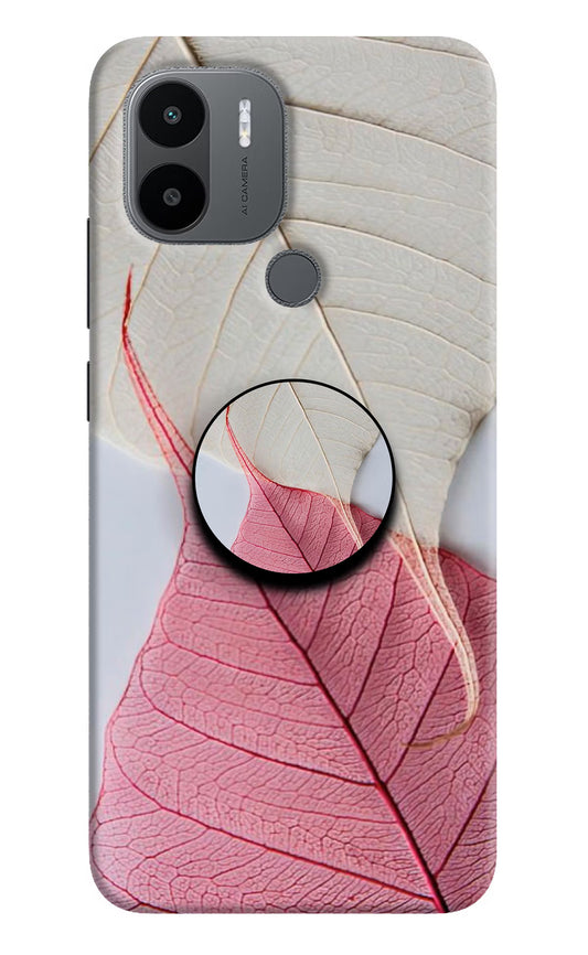 White Pink Leaf Redmi A1+/A2+ Pop Case