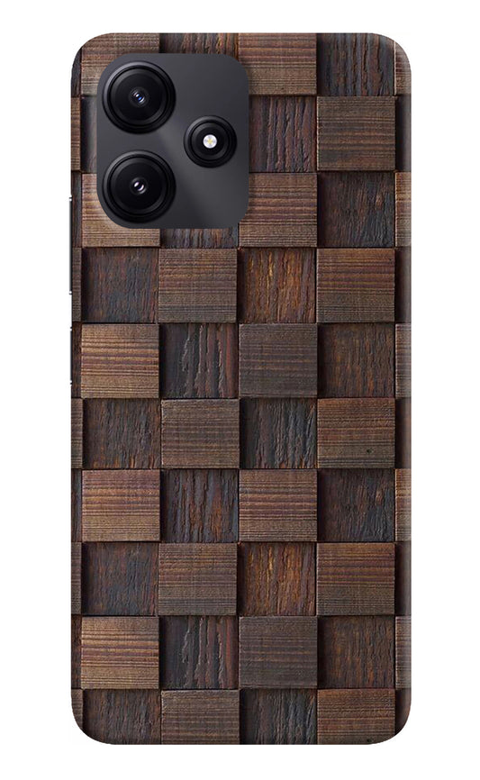 Wooden Cube Design Redmi 12 5G Back Cover