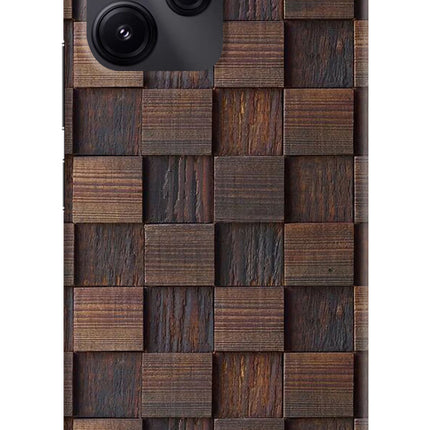 Wooden Cube Design Redmi 12 5G Hard Case Back Cover by Casekaro