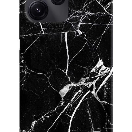Black Marble Pattern Redmi 12 5G Hard Case Back Cover by Casekaro