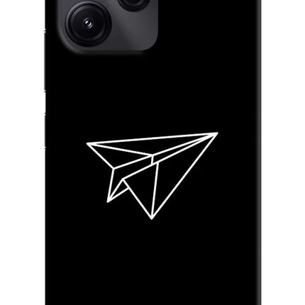 Paper Plane White Redmi 12 5G Hard Case Back Cover by Casekaro