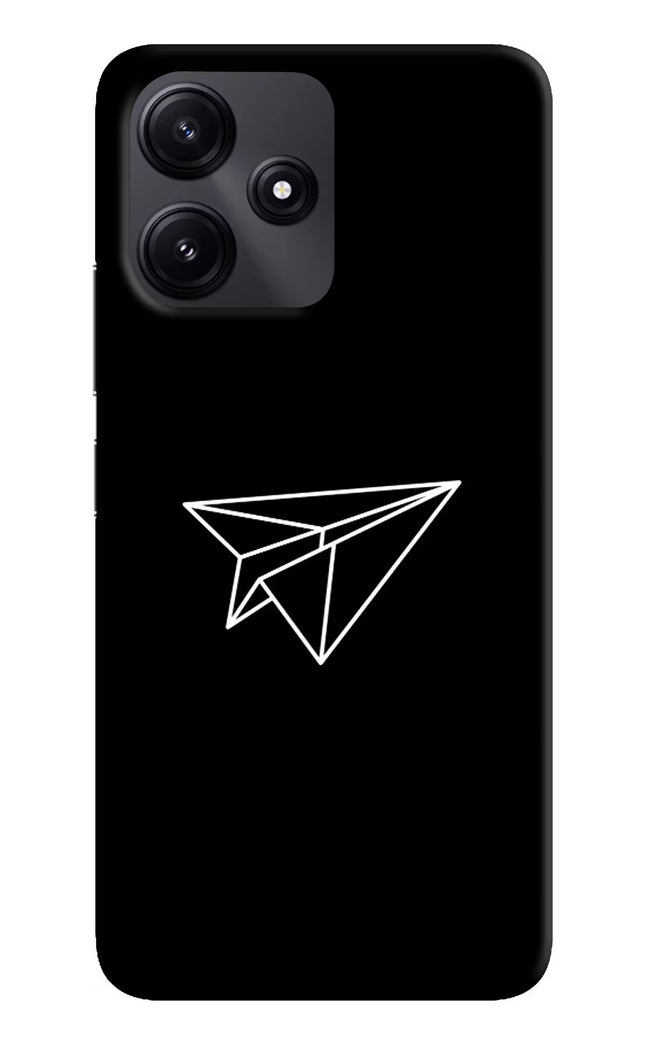 Paper Plane White Redmi 12 5G Hard Case Back Cover by Casekaro