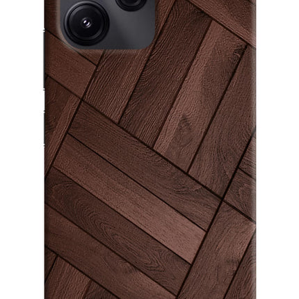 Wooden Texture Design Redmi 12 5G Hard Case Back Cover by Casekaro