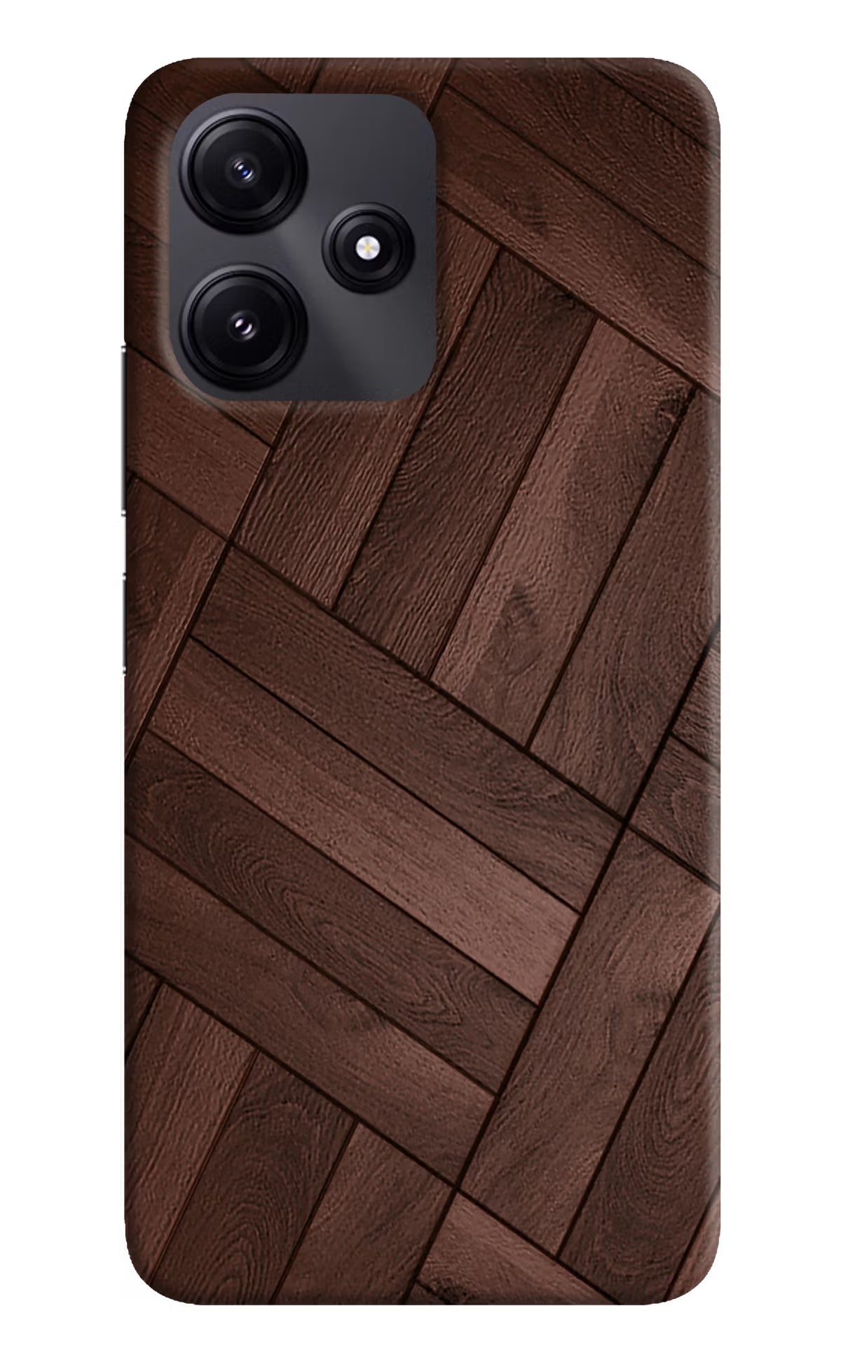 Wooden Texture Design Redmi 12 5G Hard Case Back Cover by Casekaro