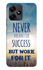 Never Dream For Success But Work For It Redmi 12 5G Hard Case Back Cover by Casekaro