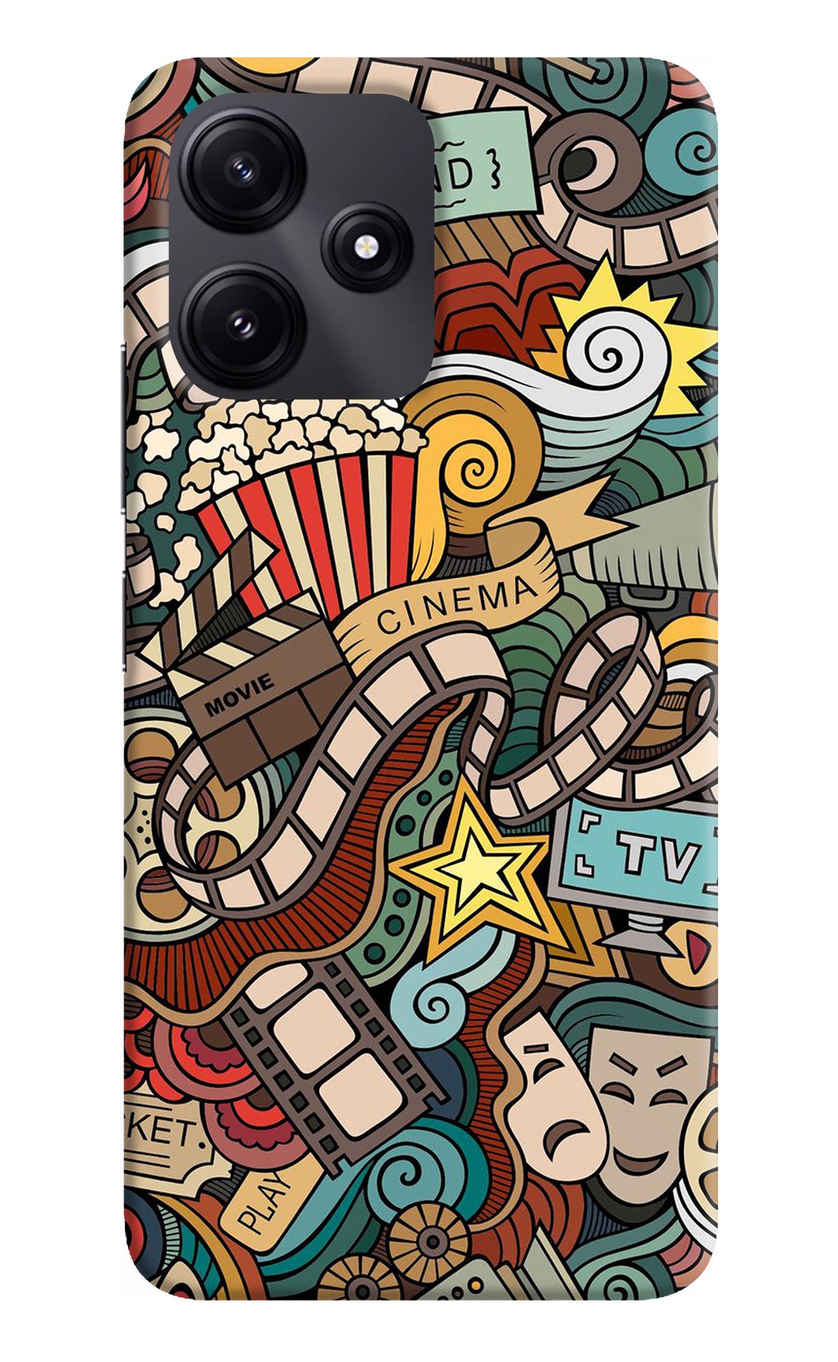 Cinema Abstract Redmi 12 5G Back Cover