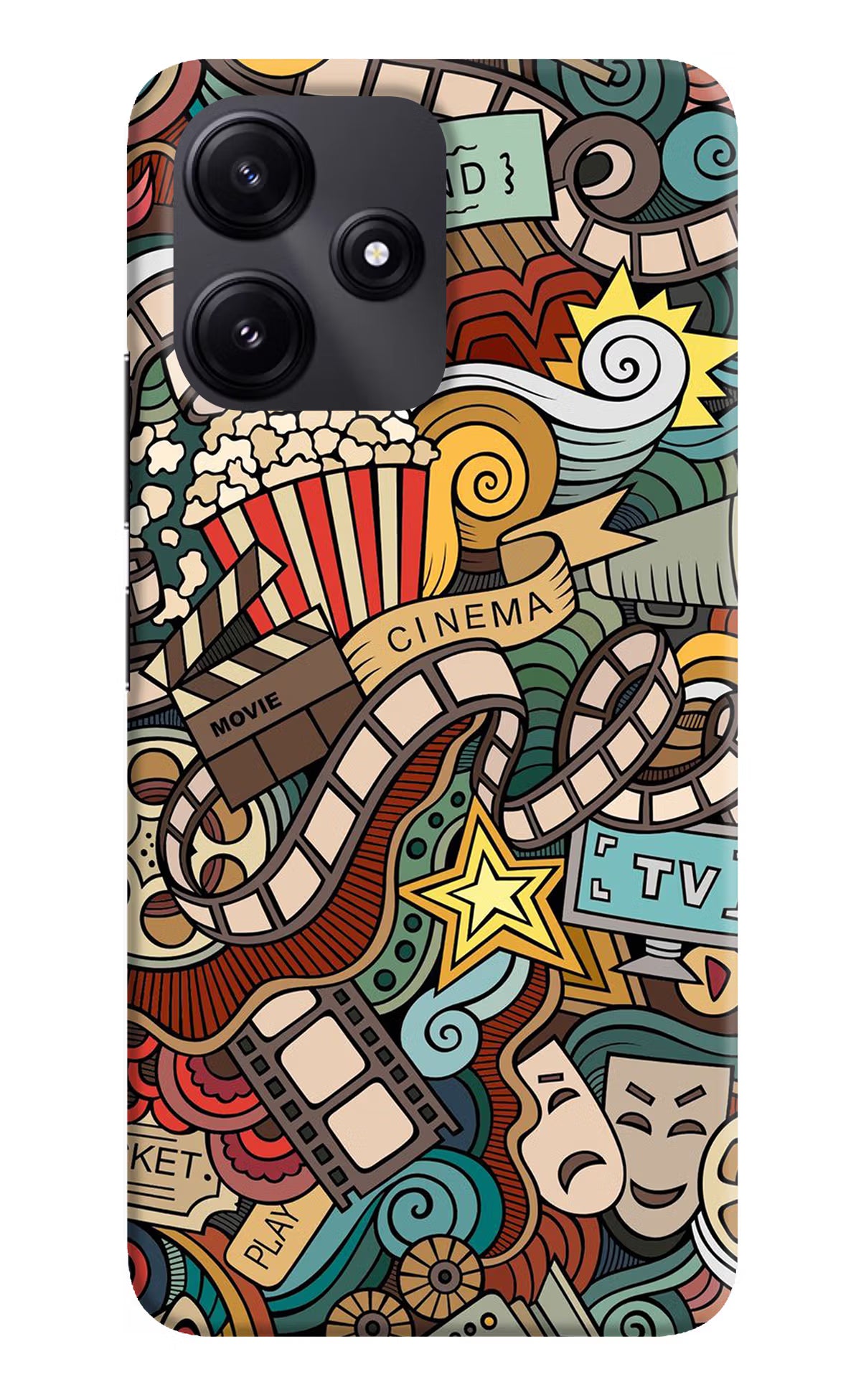 Cinema Abstract Redmi 12 5G Hard Case Back Cover by Casekaro