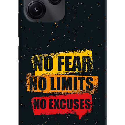 No Fear No Limits No Excuse Redmi 12 5G Hard Case Back Cover by Casekaro