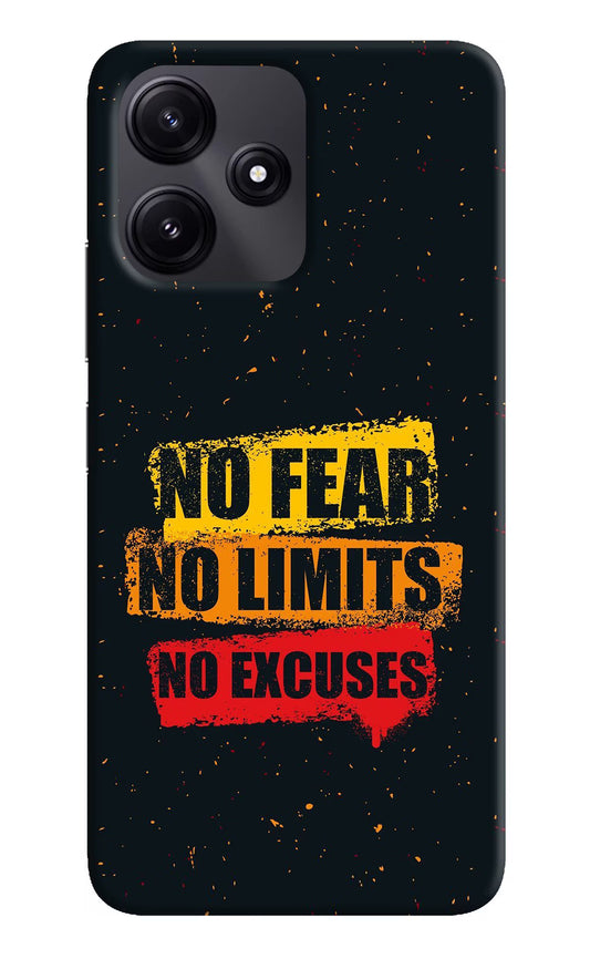 No Fear No Limits No Excuse Redmi 12 5G Hard Case Back Cover by Casekaro