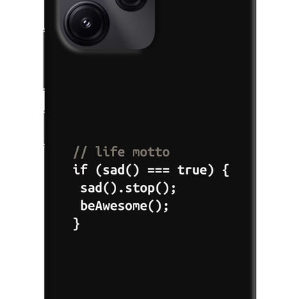 Life Motto Code Redmi 12 5G Hard Case Back Cover by Casekaro