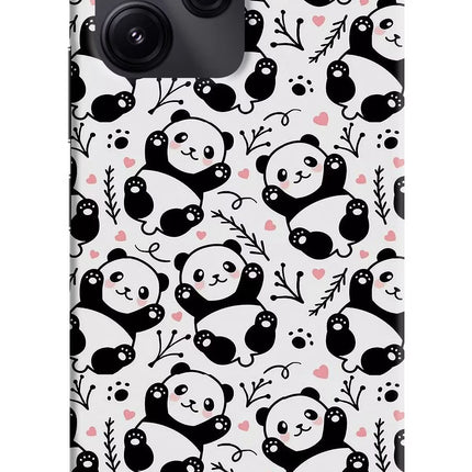Cute Panda Redmi 12 5G Hard Case Back Cover by Casekaro