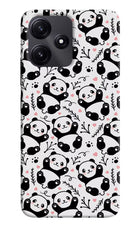 Cute Panda Redmi 12 5G Hard Case Back Cover by Casekaro