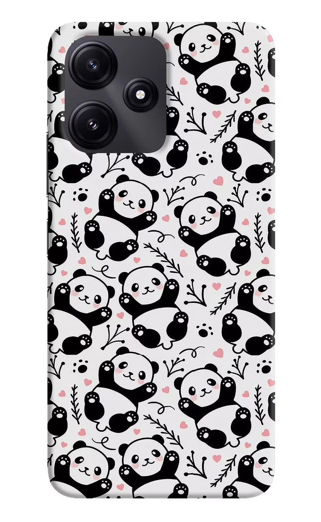 Cute Panda Redmi 12 5G Hard Case Back Cover by Casekaro