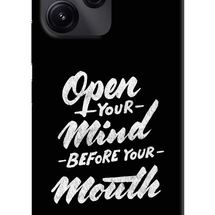 Open Your Mind Before Your Mouth Redmi 12 5G Hard Case Back Cover by Casekaro