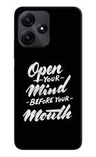 Open Your Mind Before Your Mouth Redmi 12 5G Hard Case Back Cover by Casekaro