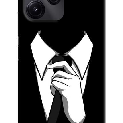 Black Tie Redmi 12 5G Hard Case Back Cover by Casekaro