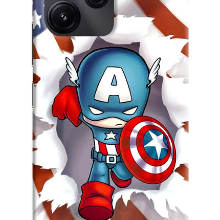 Captain America Redmi 12 5G Hard Case Back Cover by Casekaro