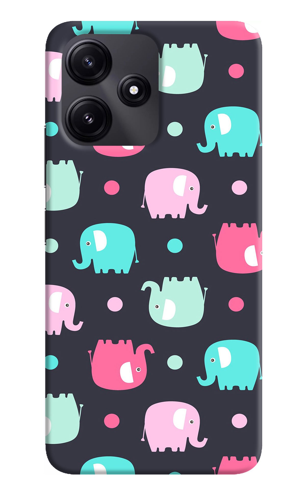 Elephants Redmi 12 5G Back Cover