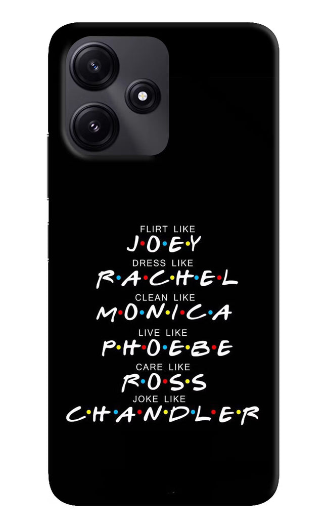FRIENDS Character Redmi 12 5G Hard Case Back Cover by Casekaro