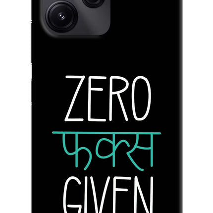Zero Fucks Given Redmi 12 5G Hard Case Back Cover by Casekaro