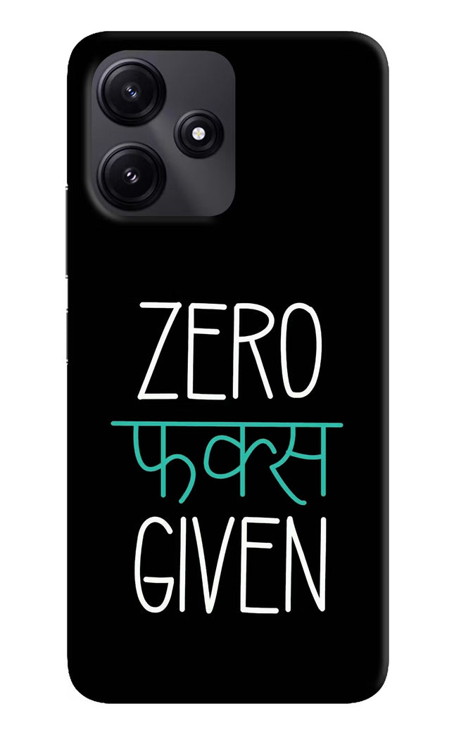 Zero Fucks Given Redmi 12 5G Hard Case Back Cover by Casekaro