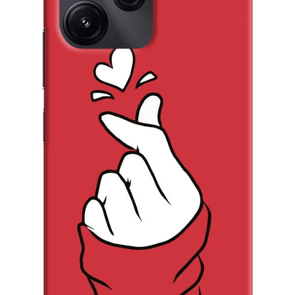 Korean Love Sign Redmi 12 5G Hard Case Back Cover by Casekaro