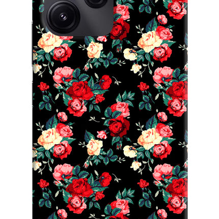 Rose Pattern Redmi 12 5G Hard Case Back Cover by Casekaro