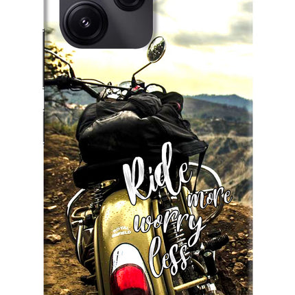Ride More Worry Less Redmi 12 5G Hard Case Back Cover by Casekaro