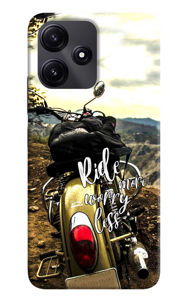 Ride More Worry Less Redmi 12 5G Hard Case Back Cover by Casekaro