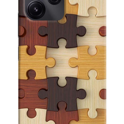 Wooden Puzzle Redmi 12 5G Hard Case Back Cover by Casekaro