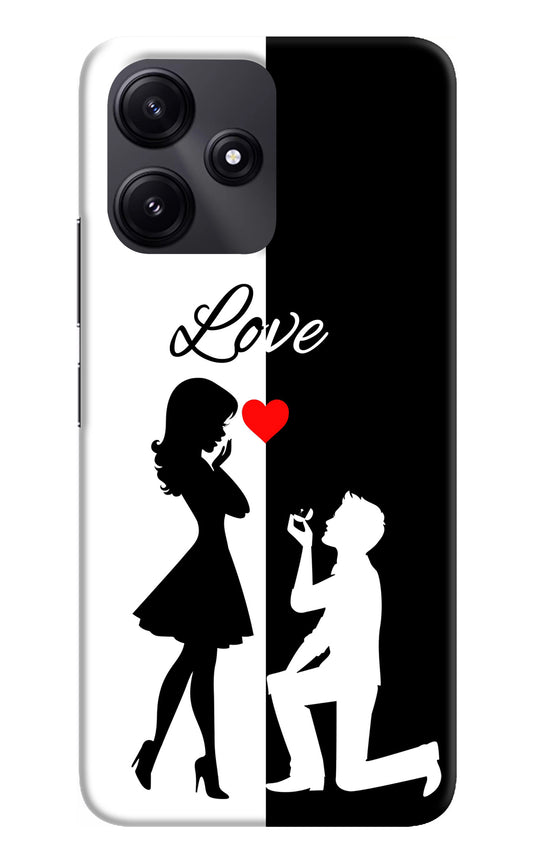 Love Propose Black And White Redmi 12 5G Back Cover