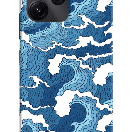 Blue Waves Redmi 12 5G Hard Case Back Cover by Casekaro