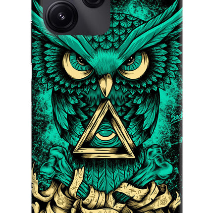 Green Owl Redmi 12 5G Hard Case Back Cover by Casekaro