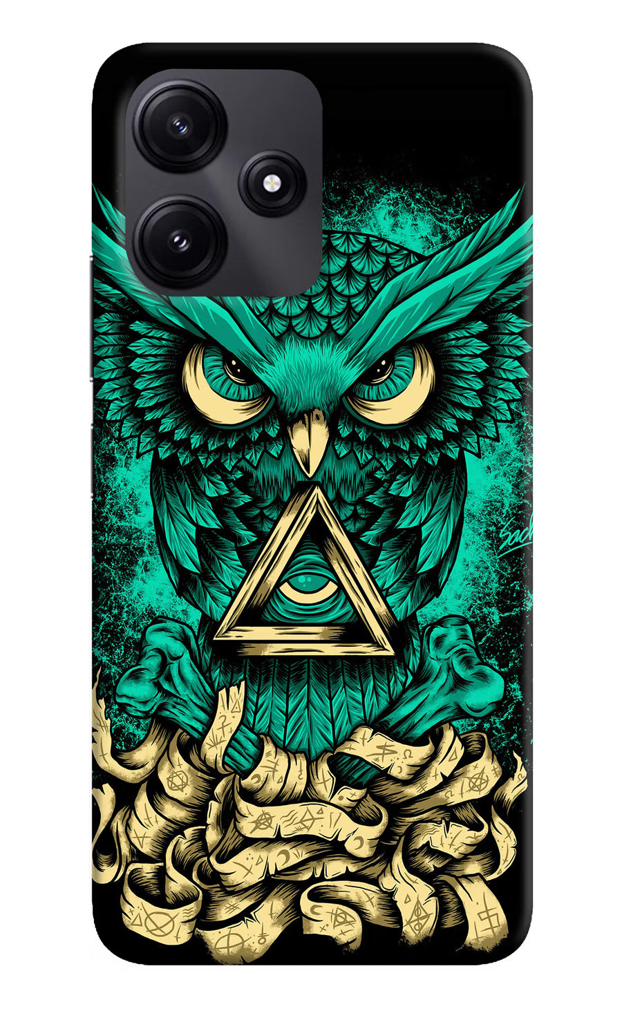 Green Owl Redmi 12 5G Back Cover, Hard case